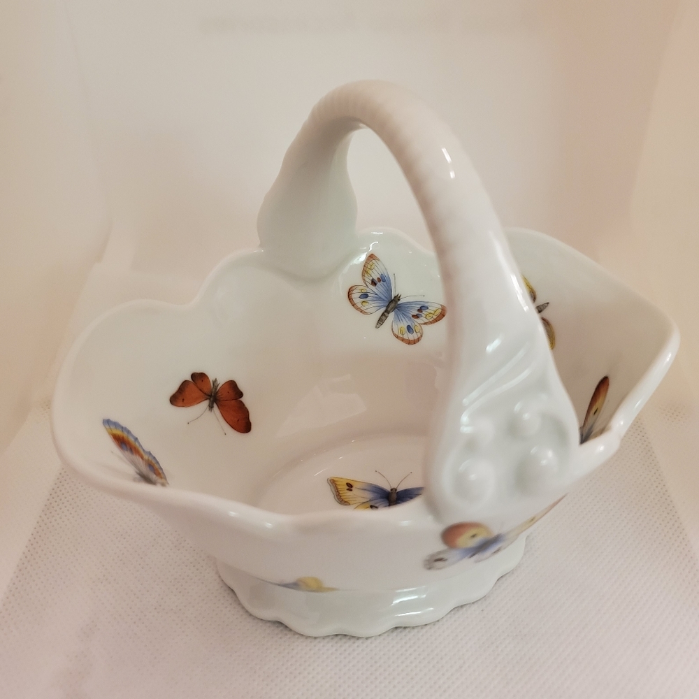 Limoge Chamart France Basket Butterfly Pattern
